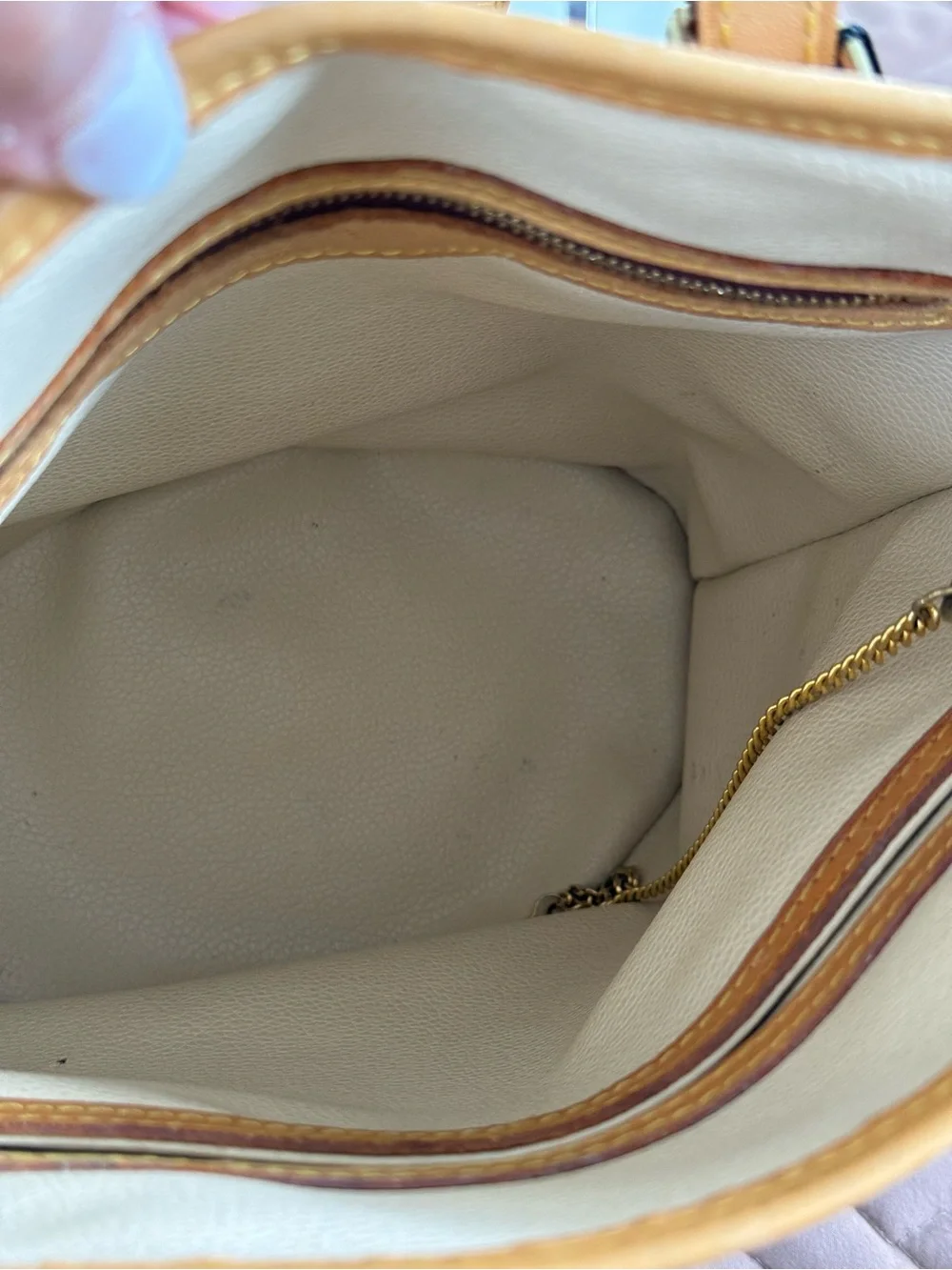 Louis Vuitton Brown Monogram Canvas Bucket Shoulder Bag with Tan Trim